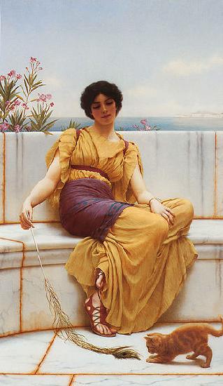 John William Godward Idleness oil painting image